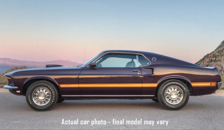 (PRE-ORDER 2027) ACME 1:18 1969 Ford Mustang Mach 1 428 Cobra Jet Midnight Orchid – A1801899