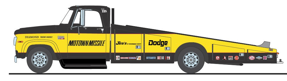 (PRE-ORDER 2026) 1970 Dodge D-300 Ramp Truck - Motown Missile