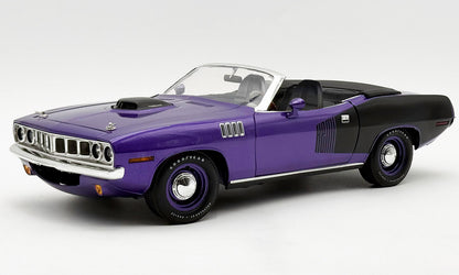 (PRE-ORDER 2027) ACME 1:18 – 1971 Plymouth HEMI Cuda Convertible – Plum Crazy Purple – MCACN Limited Edition – A1806141