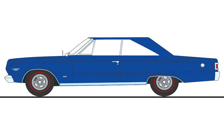(PRE-ORDER 2027) ACME 1:18 1967 Plymouth Belvedere GTX “King Kong” Dark Blue Poly – A1806706