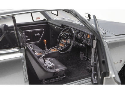 (PRE-ORDER 2027) Kyosho 1:18 – Nissan Skyline 2000 GT-R (KPGC10) Modified – Silver – K08129S