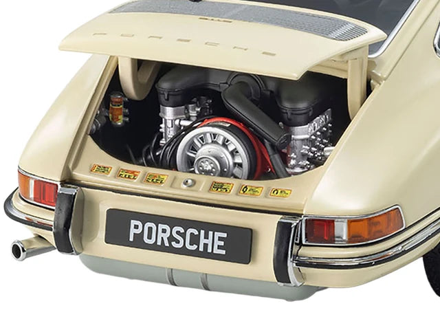(PRE-ORDER 2027) Kyosho 1:18 – Porsche 911 S – Medium Ivory with Black Stripes – K08978IBK