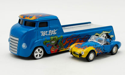 (PRE-ORDER Hiver/Winter 2026) 1/64-Rat Fink Hauler with Cobra Super Snake