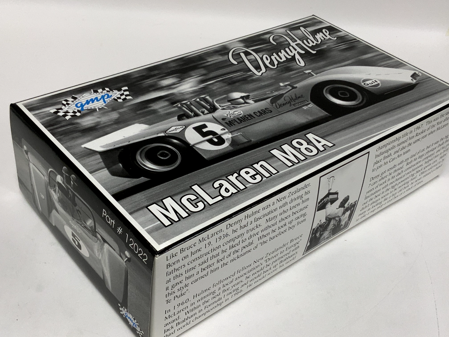 McLAREN - M8A N 5 WINNER CAN-AM 1968 DENNY HULME by GMP (Échelle McLAREN - M8A N 5 WINNER CAN-AM 1968 DENNY HULME by GMP (Échelle