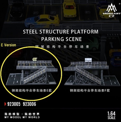 MoreArt Diorama 1:64-STEEL STRUCTURE PLATFORM PARKING SCENE "E Version" MO923005