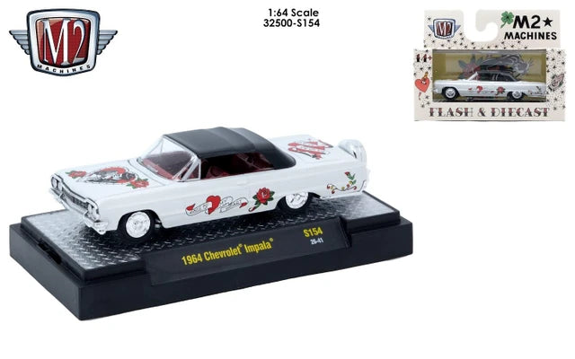 M2 Machines 1:64 1964 Chevrolet Impala – Auto-Thentics Release S154 – 32500-S154-E