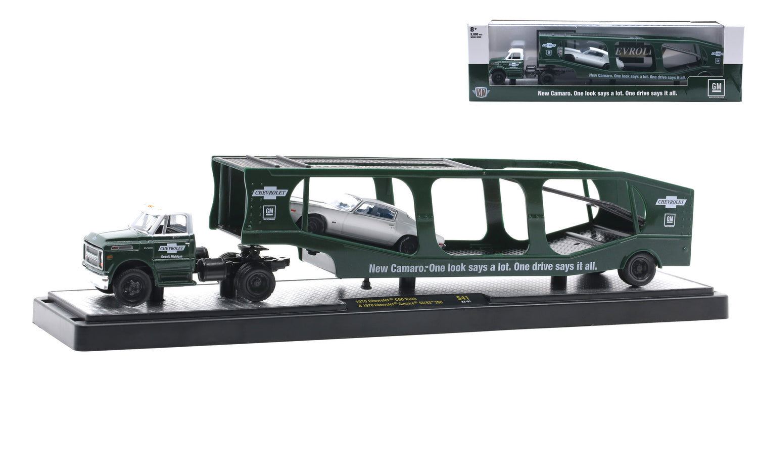 1970 Chevrolet C60 Truck &amp; 1970 Chevrolet Camaro SS/RS 396 - M2 Machines Auto-Haulers Walmart Release S41 (36000-S41A)