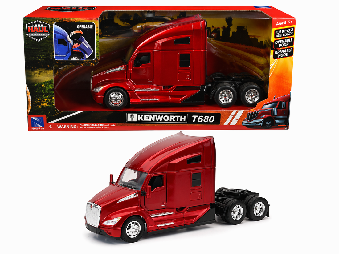 Kenworth T680 Open Hood – Red 