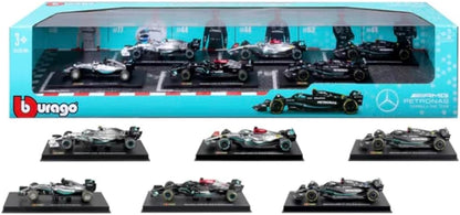 Bburago AMG Petronas Racing Formula 1 - 6 Cars Exclusive Set - 2023