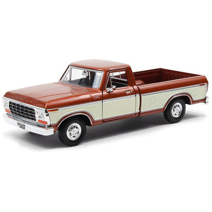 1979 Ford F-150 Custom – Brown/Cream Two-Tone – Motormax 1:24 Timeless Legends – 79346AC-BRNCRM