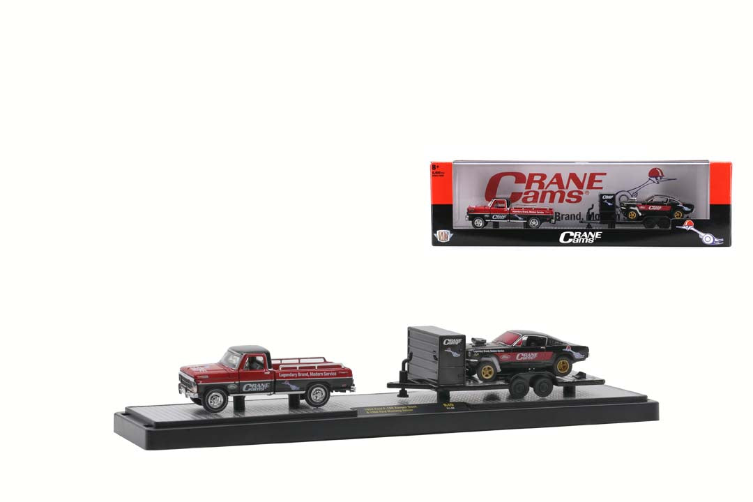 1969 Ford F-100 Ranger Truck &amp; 1966 Ford Mustang Gasser (36000-49B) – M2 Machines Auto-Haulers