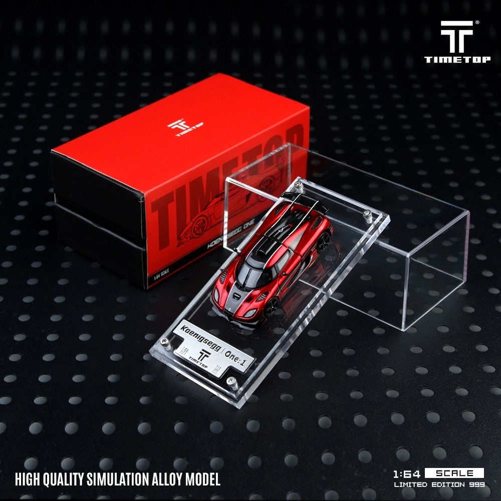 TimeTop 1/64-Time Top 1:64 Koenigsegg One1 - Metallic Red TT644812
