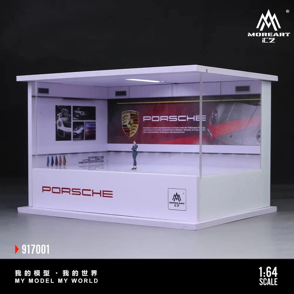 Porsche Turntable Showroom – Scène lumineuse 1:64 MoreArt MO917001