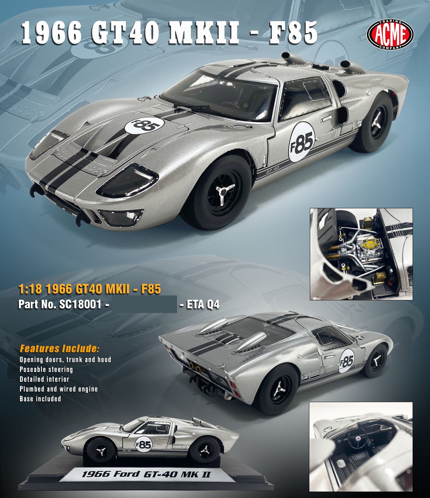 Ford GT40 MKII 1966 - F85 (SC18001)