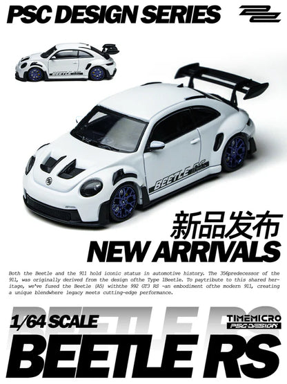TimeMicro &amp; PSC DESIGN 1:64- Volkswagen Beetle-Concept White TM647901