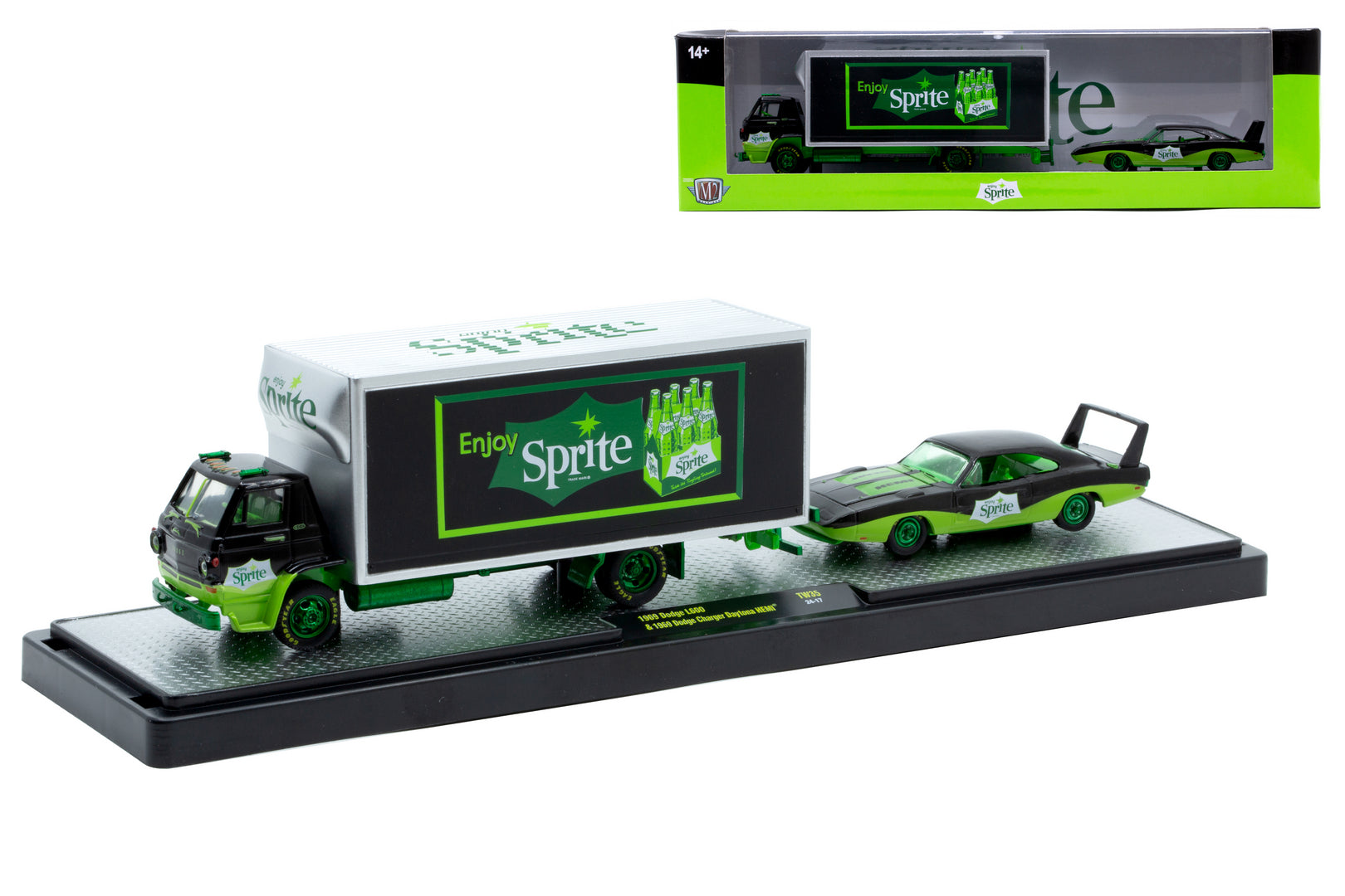 CHASE CARS-Sprite - 1969 Dodge L600 and 1969 Dodge Charger Daytona HEMI - M2 Auto-Haulers -Release 35