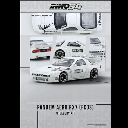 INNO64-MAZDA RX7 (FC3S) "PANDEM AERO" Widebody Kit IN64-RX7FCP-WHI1
