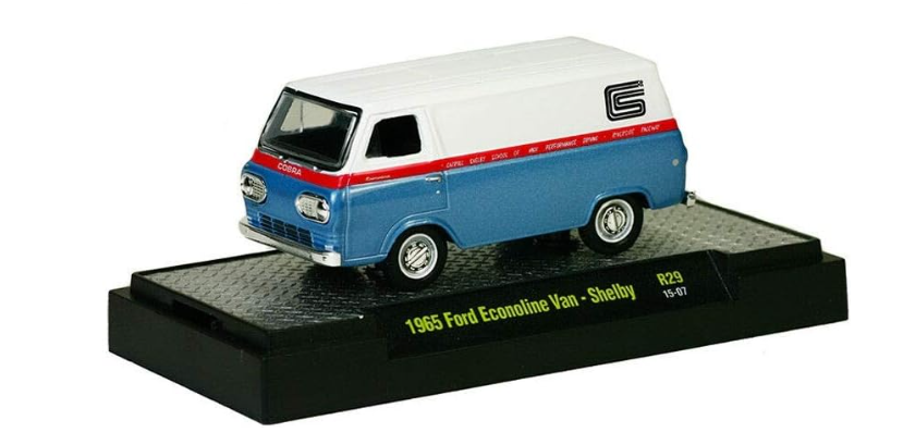 (White-blue)-Ford Detroit Muscle 1965 Econoline Vans Shelby
