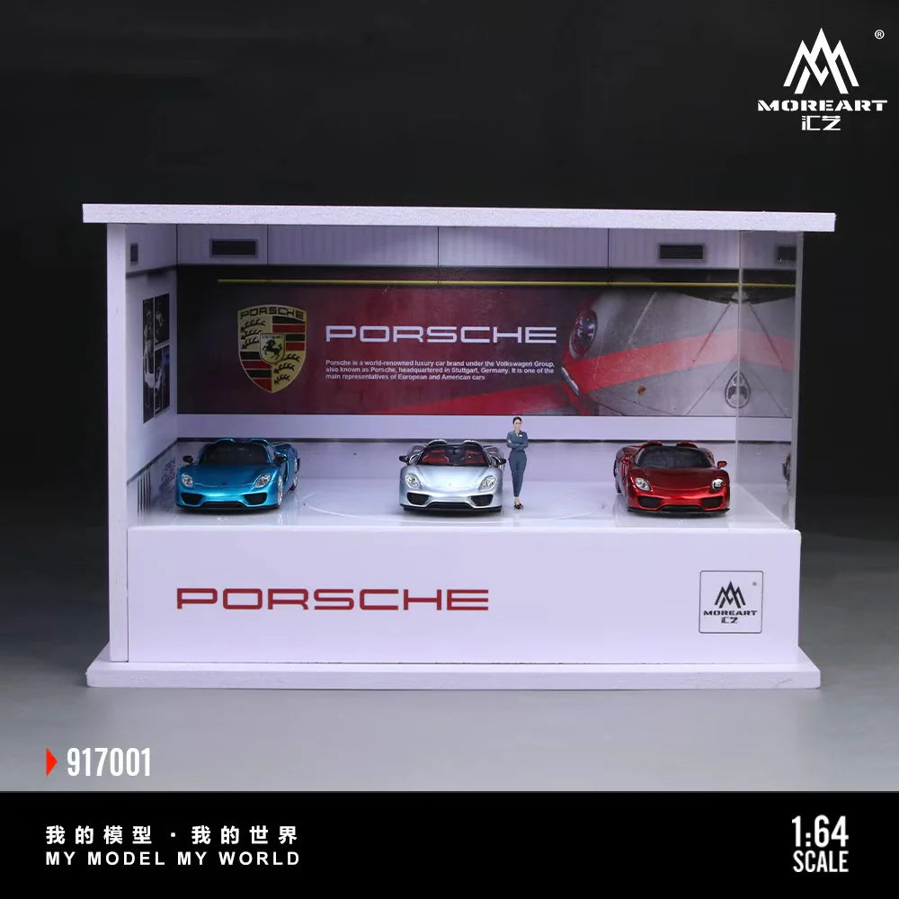 Porsche Turntable Showroom – Scène lumineuse 1:64 MoreArt MO917001