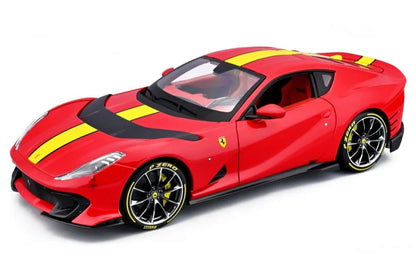 2021 Ferrari 812 Competizione Rosso Corsa Red w/ Yellow Stripe 1:18