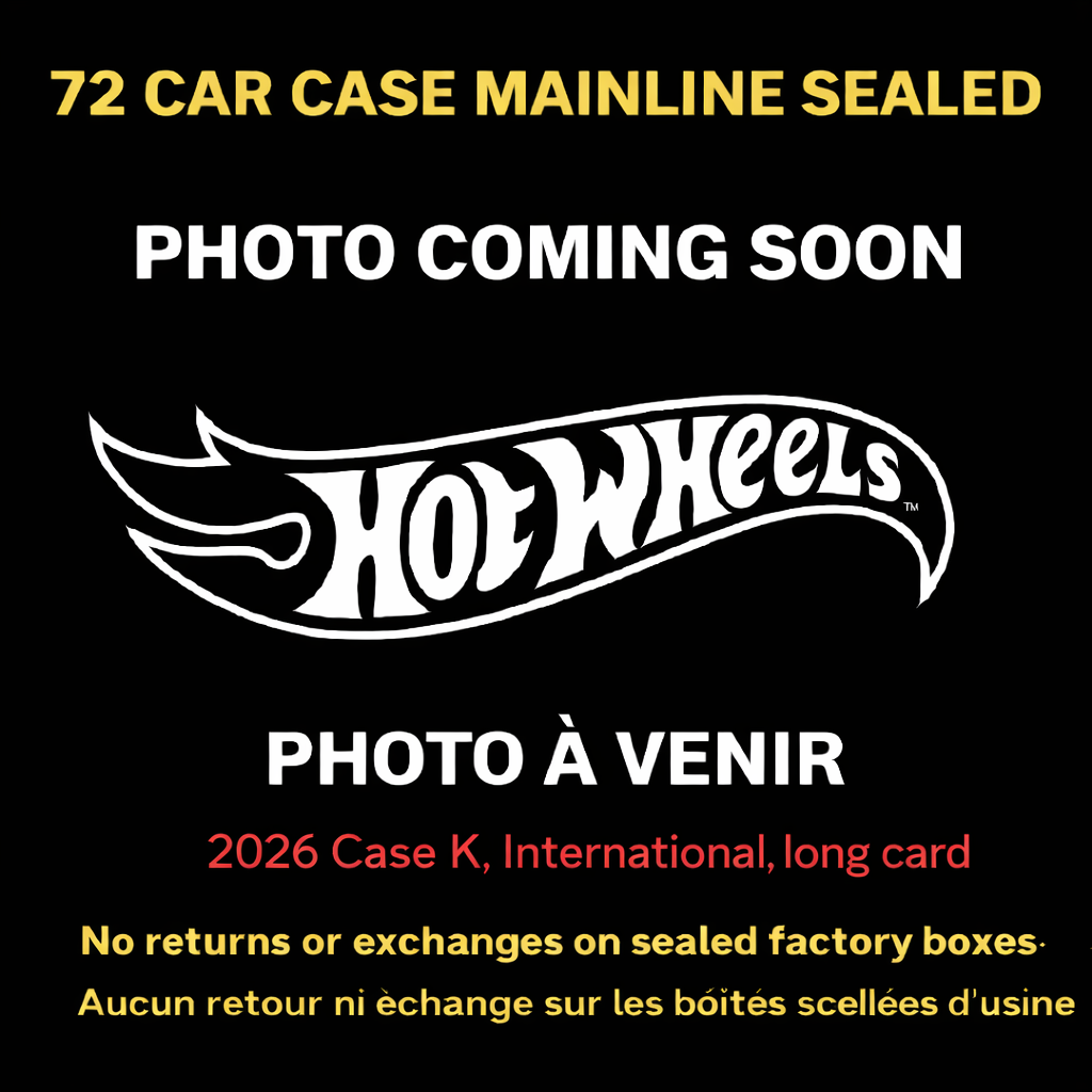 (PRE-ORDER 2026) Hot Wheels 2026 Basic International *Sealed* Case K 72 cars (C4982-99NK)
