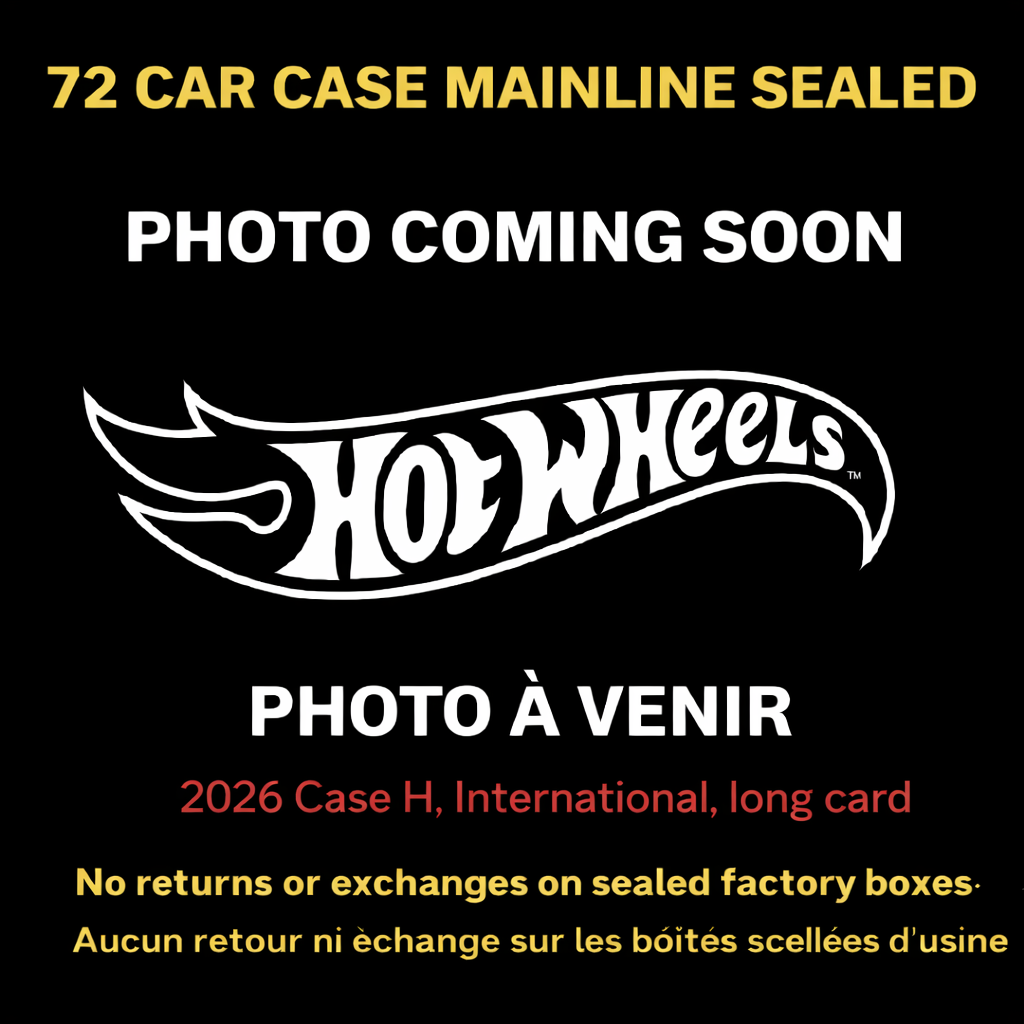 Hot Wheels 2026 Basic International *Sealed* Case H 72 cars (C4982-99NH)