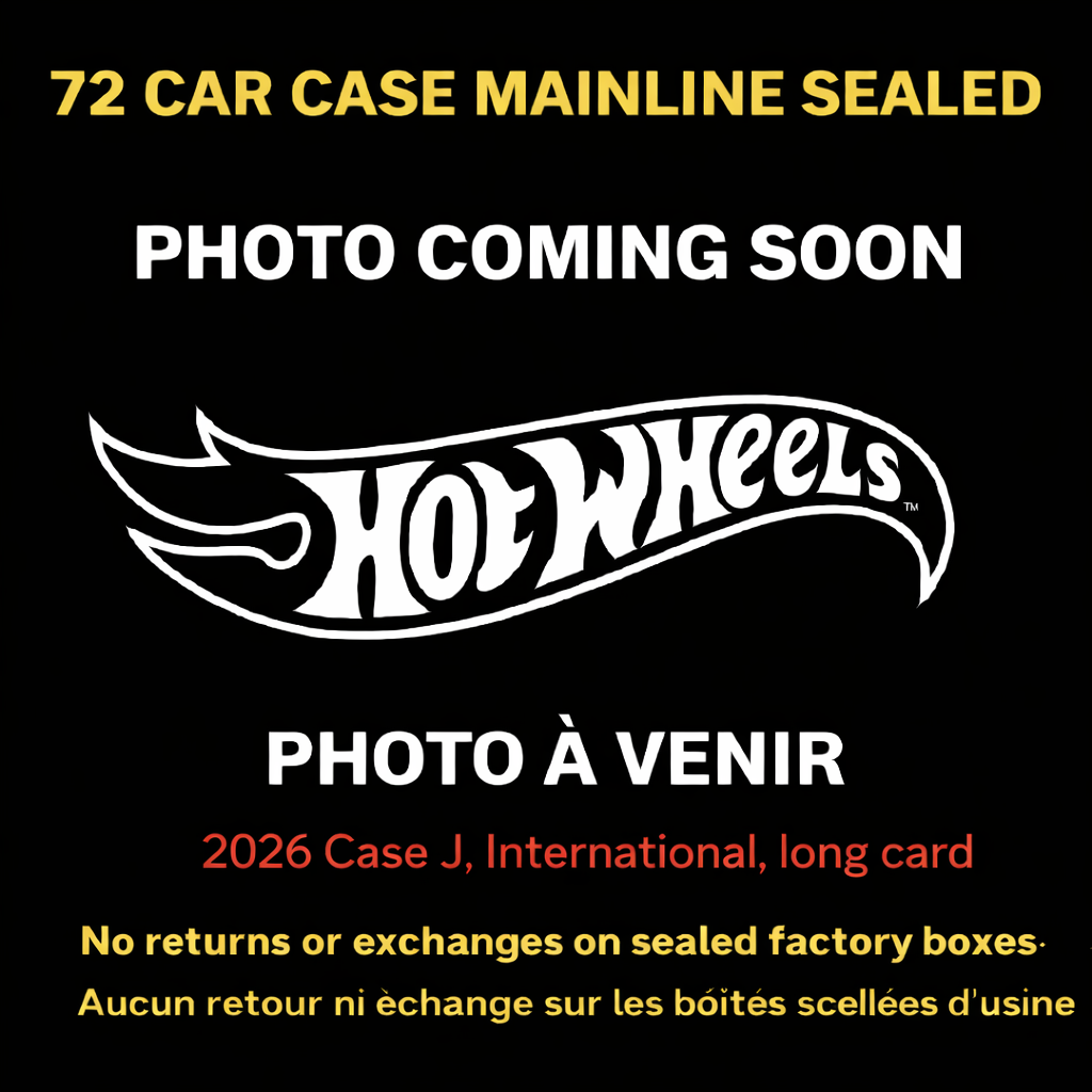 (PRE-ORDER 2026) Hot Wheels 2026 Basic International *Sealed* Case J 72 cars (C4982-99NJ)