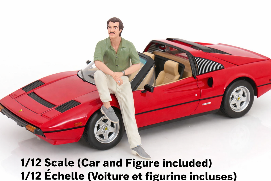 KK SCALE 1/12-Ferrari-308 GTS QV ( 1982 Magnun P.I.) &amp; Thomas Figure