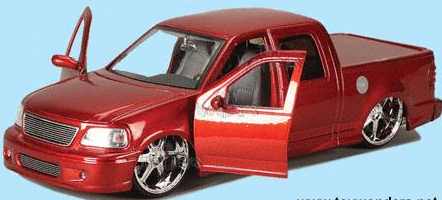 2003 Ford F-150 Super Crew, Red Wine with G &amp; G wheels (Échelle-Scale 1:24)