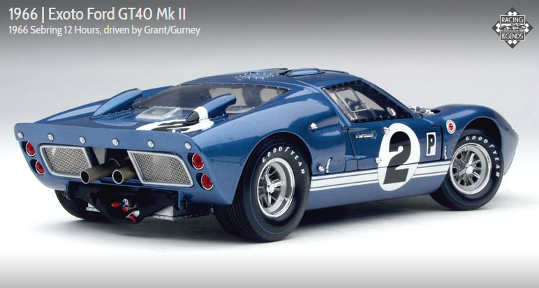 1966-67 FORD GT40 MK II By EXOTO (Échelle-Scale 1:18)