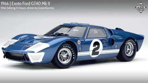 エグゾト PRM11125 1/18 フォード GT40 Mk II 1966-67 FORD GT40 MK II By EXOTO (Échelle-Scale 1:18) – Nice
