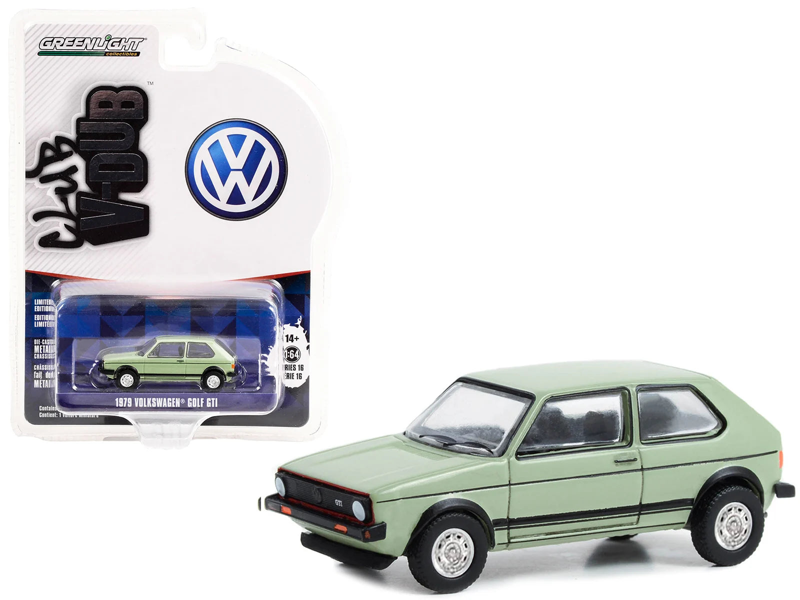 1979 Volkswagen Golf GTI Inari Silver Metallic Greenlight 1:64 GL36070-D
