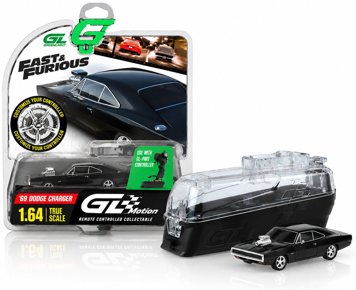 (PRE-ORDER 2027) GreenLight GL Motion 1:64 Dodge Charger 1970 noir de Dom – Fast &amp; Furious – Blister Pack (SANS TÉLÉCOMMANDE) – GLM-INT-712002