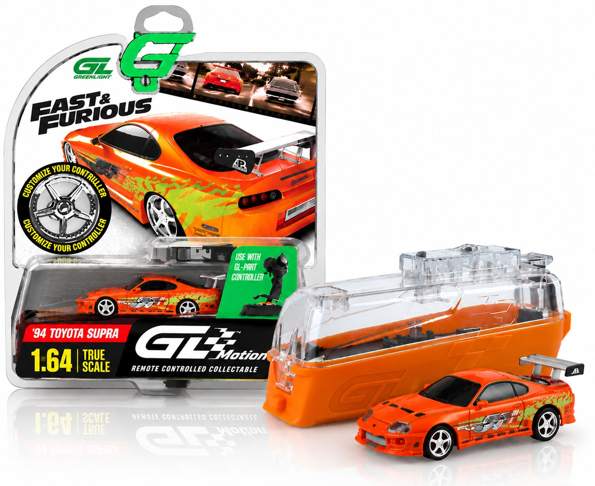 (PRE-ORDER 2027) GreenLight GL Motion 1:64 Toyota Supra JZA80 T-Top 1994 orange de Brian – Fast &amp; Furious – Blister Pack (SANS TÉLÉCOMMANDE) – GLM-INT-713052
