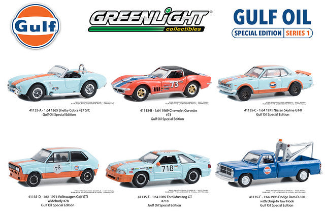 Gulf Oil Special Edition-Series 1 (6 Car Set)