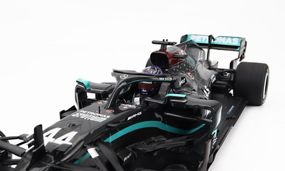 MERCEDES GP- 2020 LEWIS HAMILTON-F1 W11 EQ PERFORMANCE TEAM AMG PETRONAS MOTORSPORT N 44 WORLD CHAMPION WINNER SILVERSTONE BRITISH GP (with front flat tire)