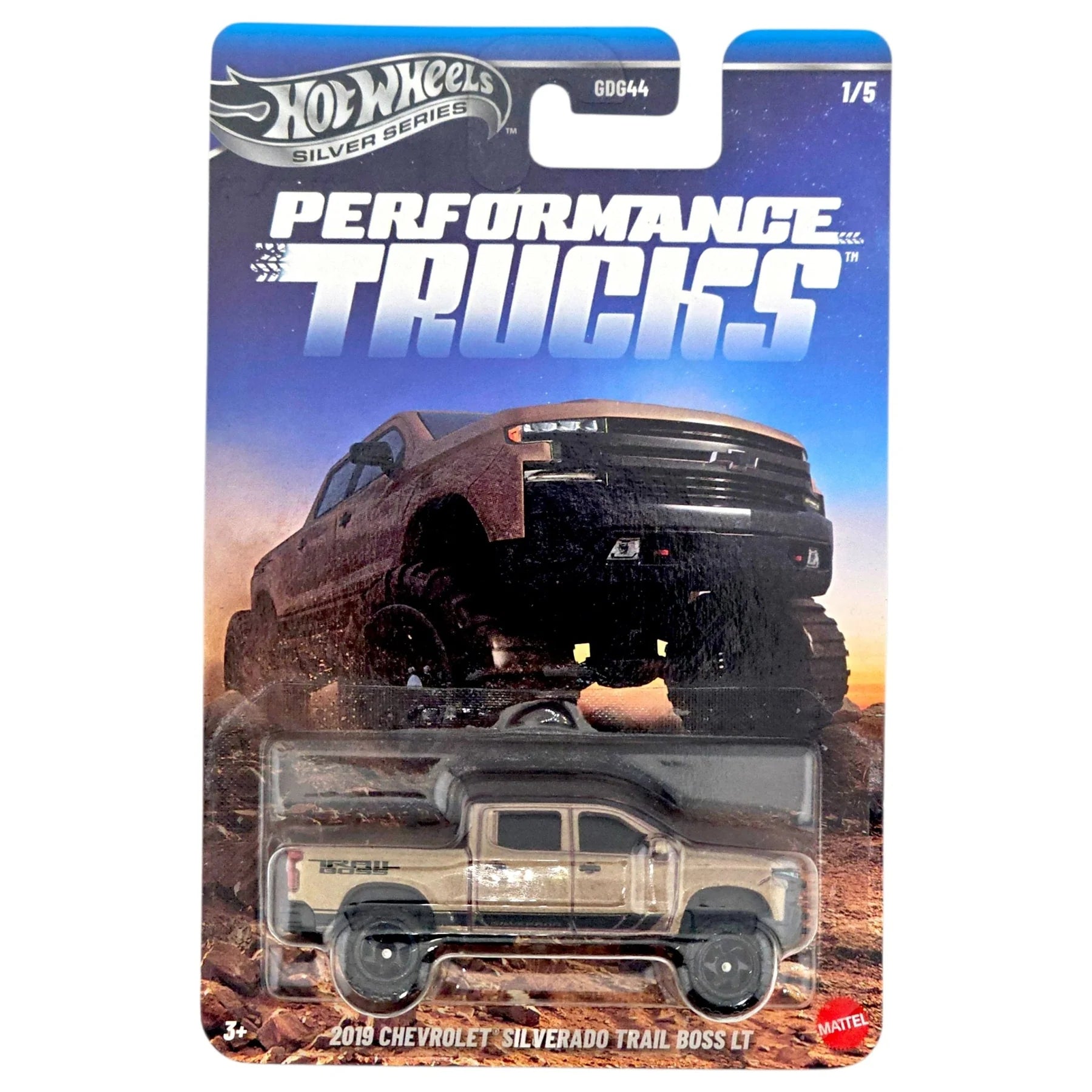1/5 2019 Chevrolet Silverado Trail Boss LT - Hot Wheels Silver Series 2026 Performance Truck Series - JKX71