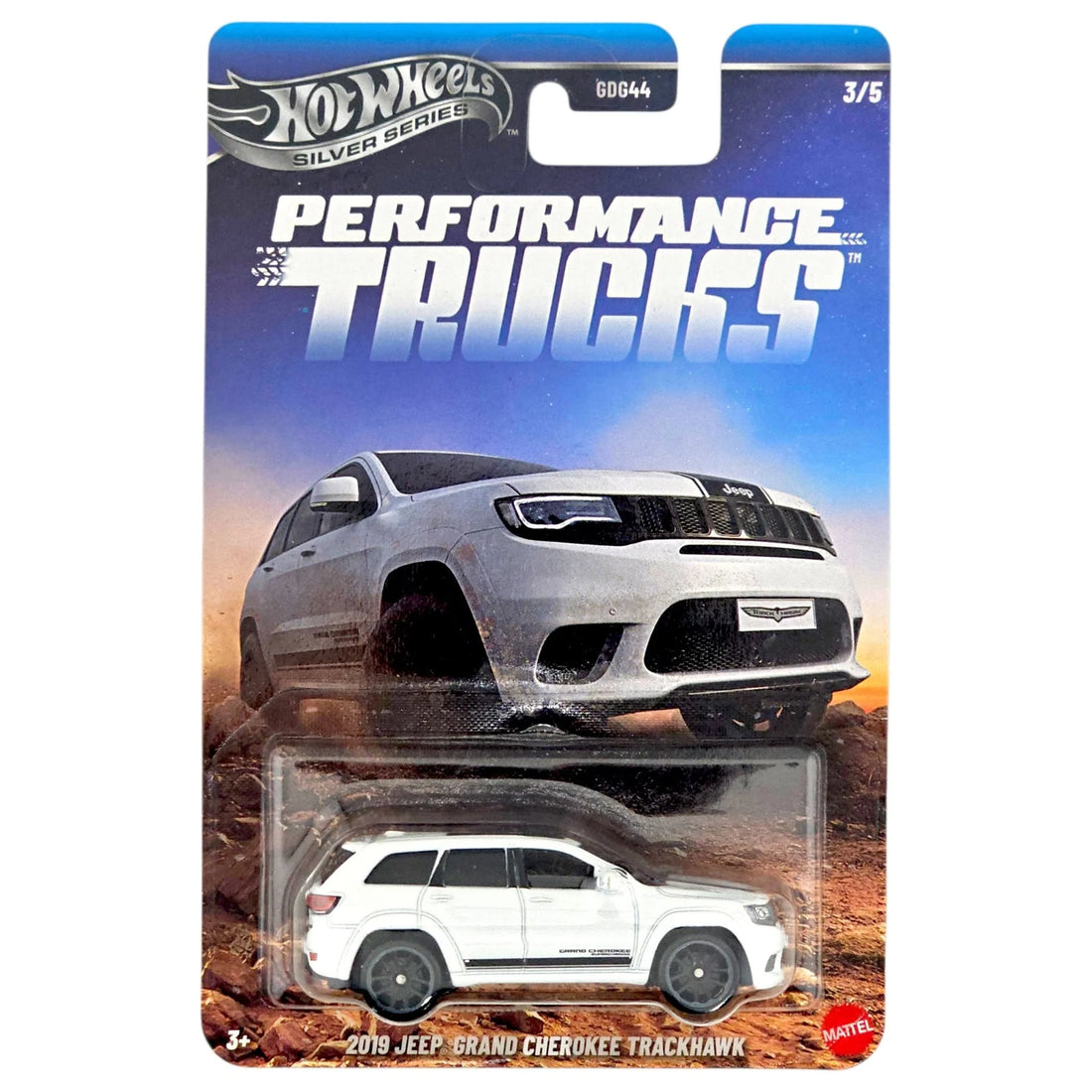 3/5 2019 Jeep Grand Cherokee Trackhawk - Hot Wheels Silver Series 2026 Performance Truck Series - JKX73