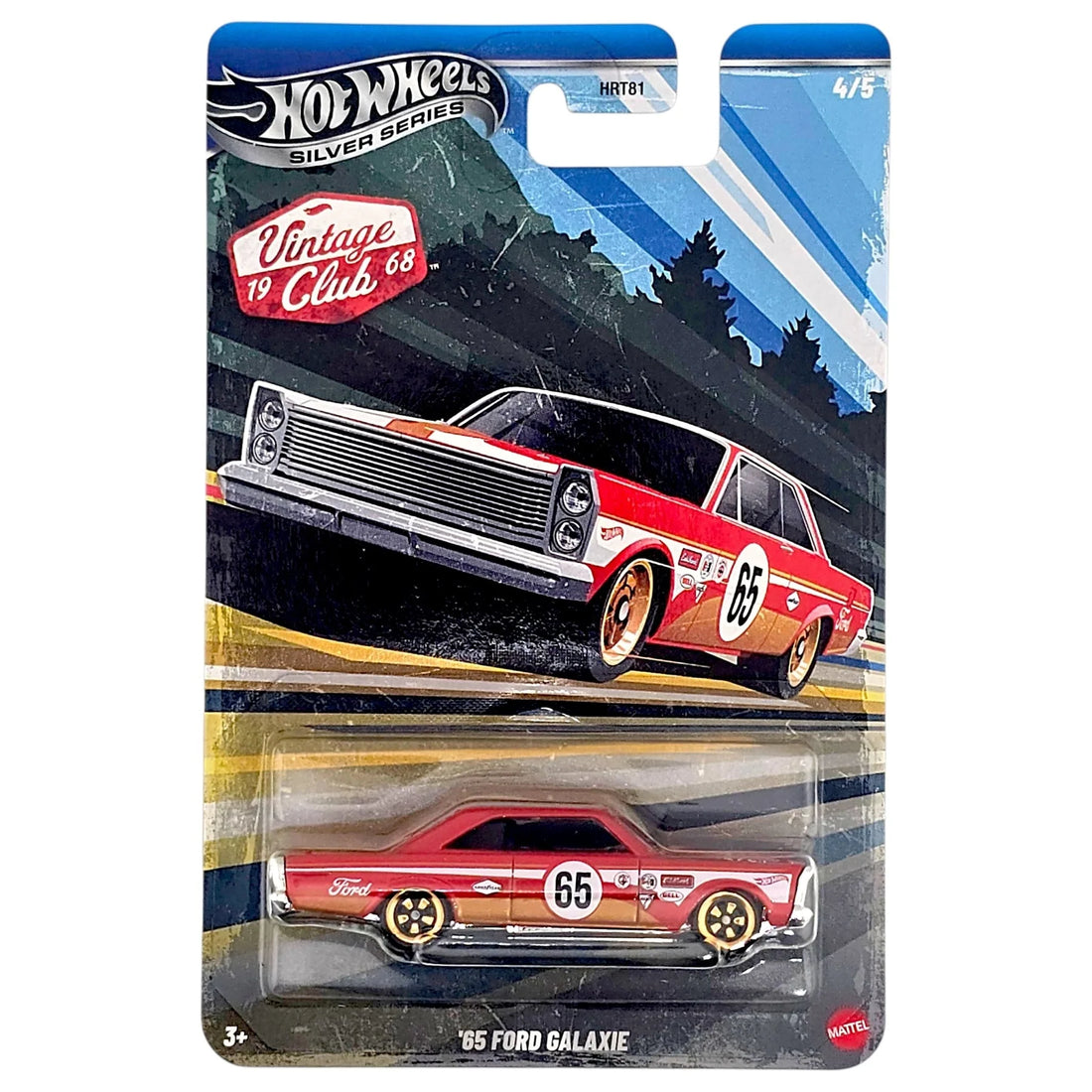 4/5 ’65 Ford Galaxie - Hot Wheels 1:64 Vintage Racing Club Silver Series J 2025 Assortment - JKY29