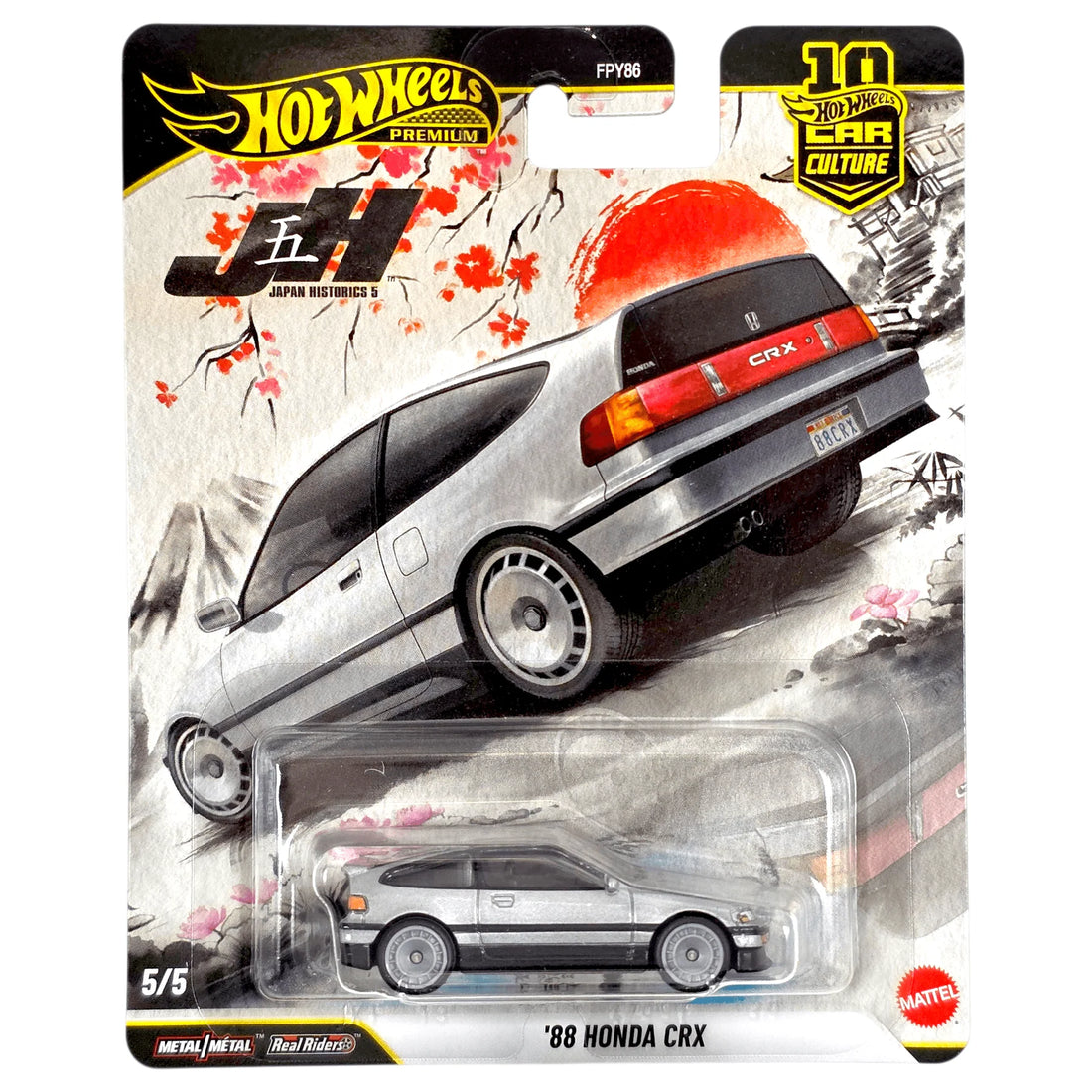 5/5 Honda CRX 1988 Hot Wheels 1:64 - Japan Historics 5 - JKF13