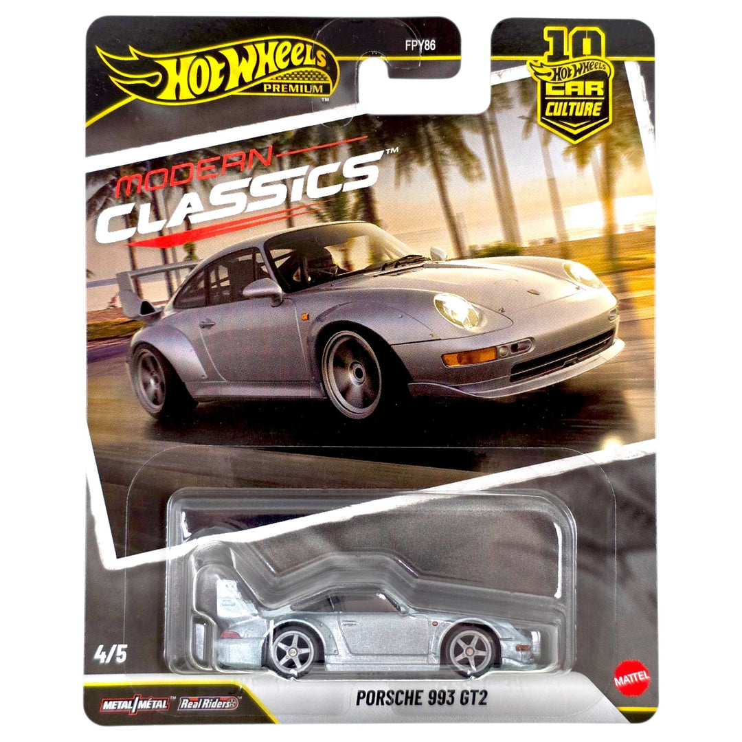 4/5 Hot Wheels 1:64 Car Culture 10th Anniversary 2026 S Case – Modern Classics – Porsche 993 GT2 – JKF16