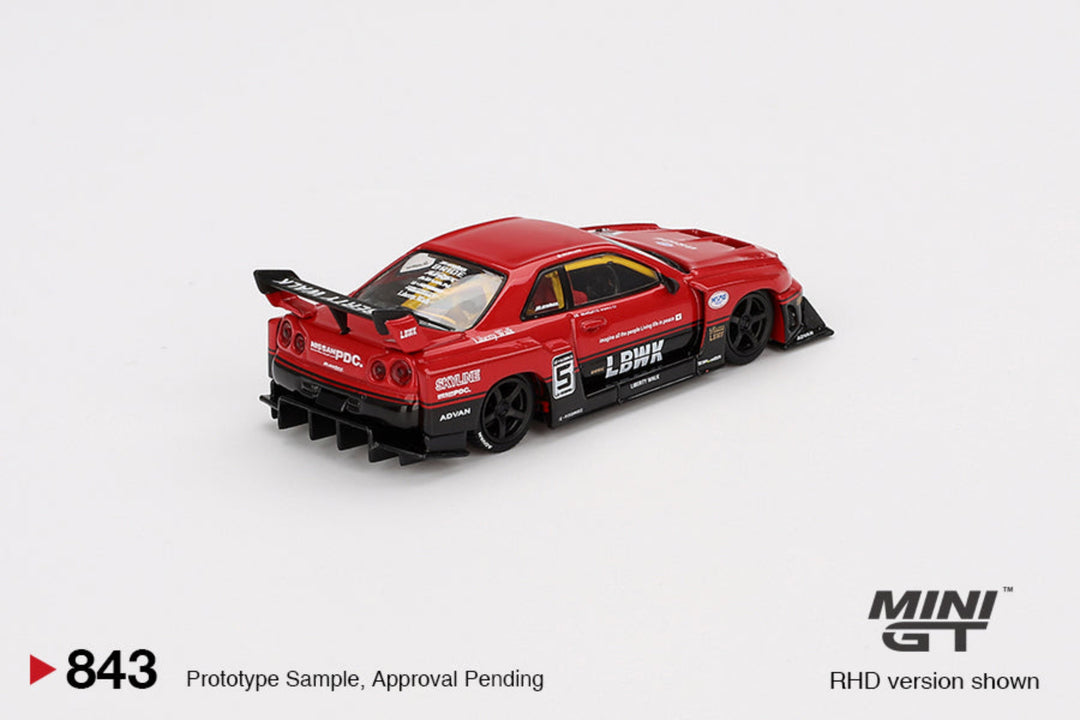 (Limit 1 per customer- 1 par client) NISSAN LB-ER34 SUPER SILHOUETTE SKYLINE RED/BLACK