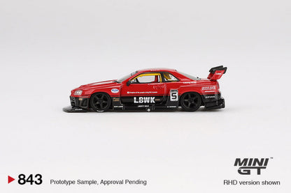 (Limit 1 per customer- 1 par client) NISSAN LB-ER34 SUPER SILHOUETTE SKYLINE RED/BLACK
