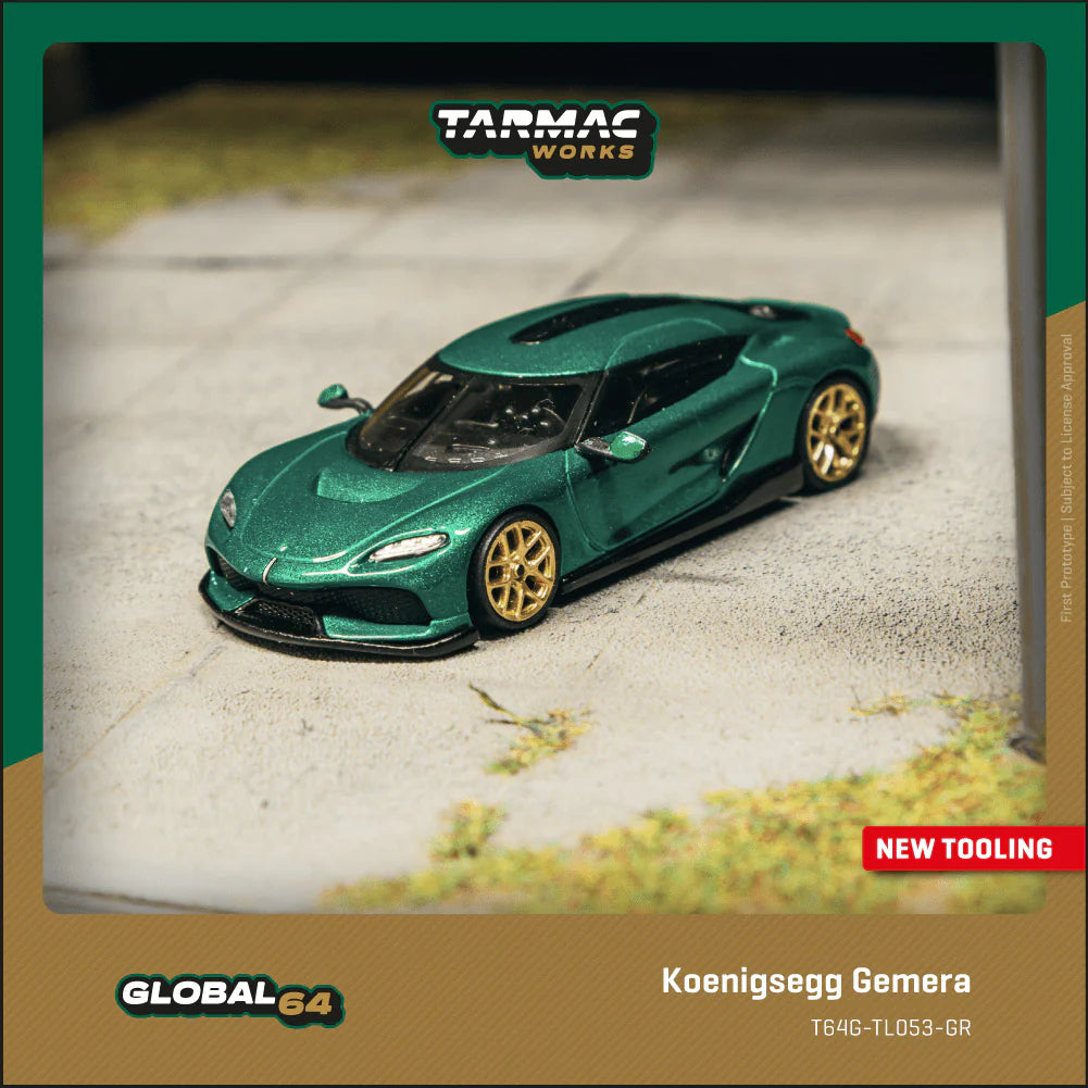 TARMAC WORKS GLOBAL64 1/64-Koenigsegg Gemera Green T64G-TL053-GR