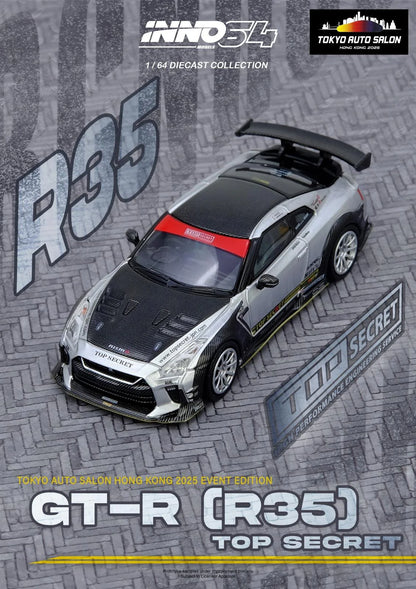 INNO64 1/64 - NISSAN TOP SECRET SKYLINE GTR BCNR33 AND GTRR35 SET TOKYO AUTO SALON HONG KONG 2025