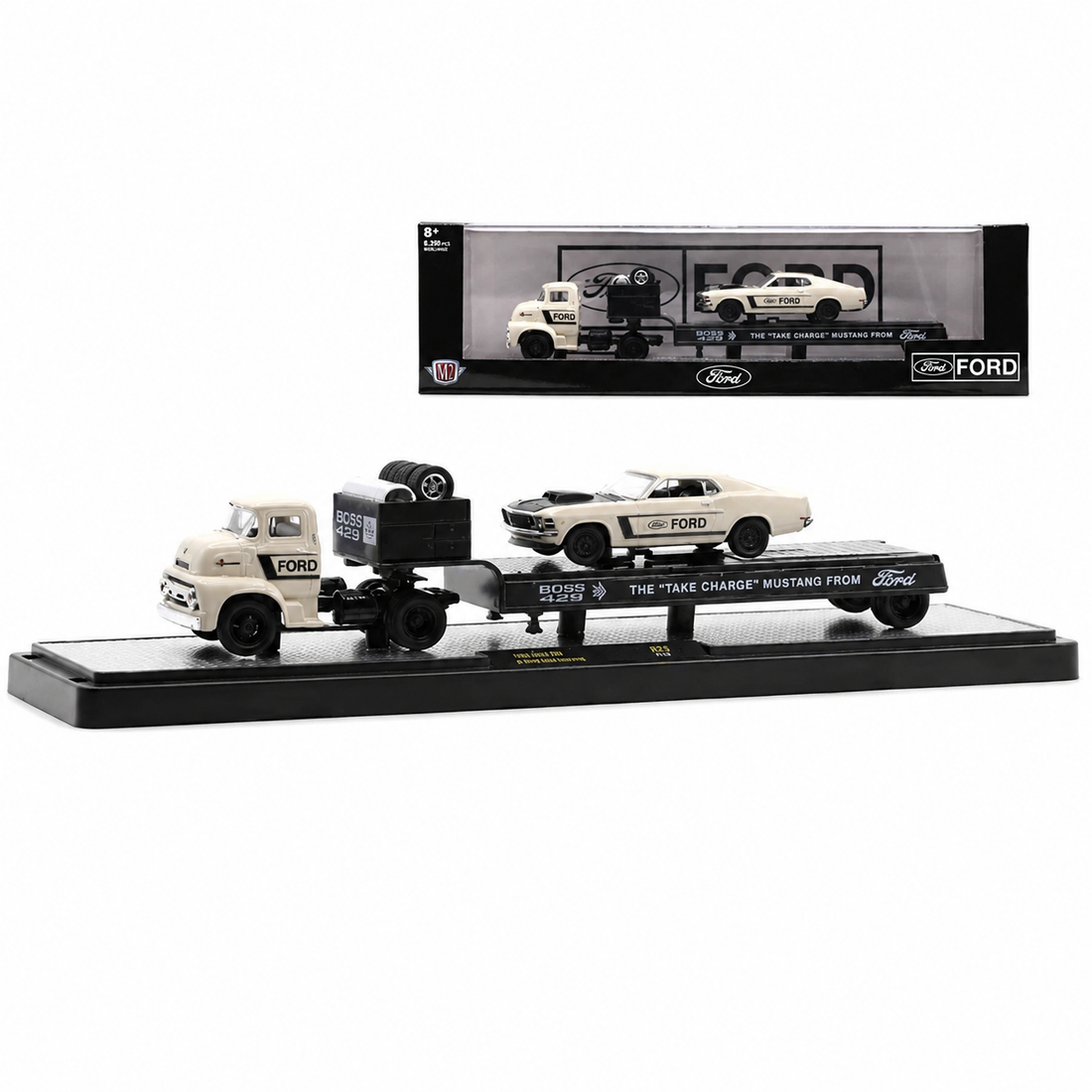 1956 Ford COE &amp; 1970 Ford Mustang (36000-51B) – M2 Machines Auto-Haulers Release 51