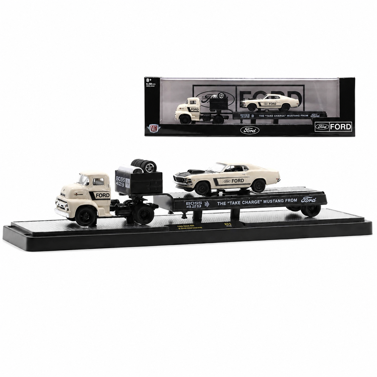 1956 Ford COE &amp; 1970 Ford Mustang (36000-51B) – M2 Machines Auto-Haulers Release 51