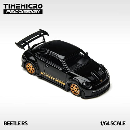 TimeMicro &amp; PSC DESIGN 1:64- Volkswagen Beetle RS Black-Gold TM647903