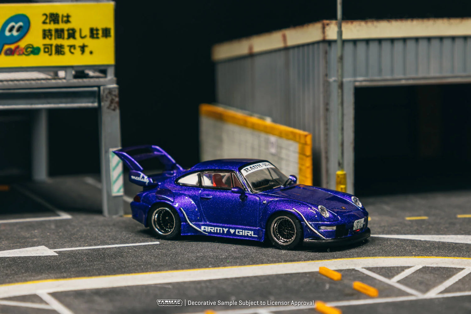 TARMAC WORKS 1/64-Porsche RWB 993 ARMY GIRL - RWB T64-TL017-AG