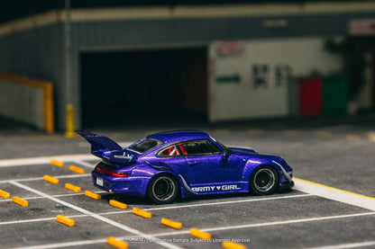 TARMAC WORKS 1/64-Porsche RWB 993 ARMY GIRL - RWB T64-TL017-AG